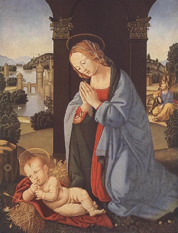 LORENZO DI CREDI The Holy Family g France oil painting art